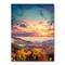Designart - Colorful Sunset in Foggy Mountains - Large Landscape Canvas Art Print